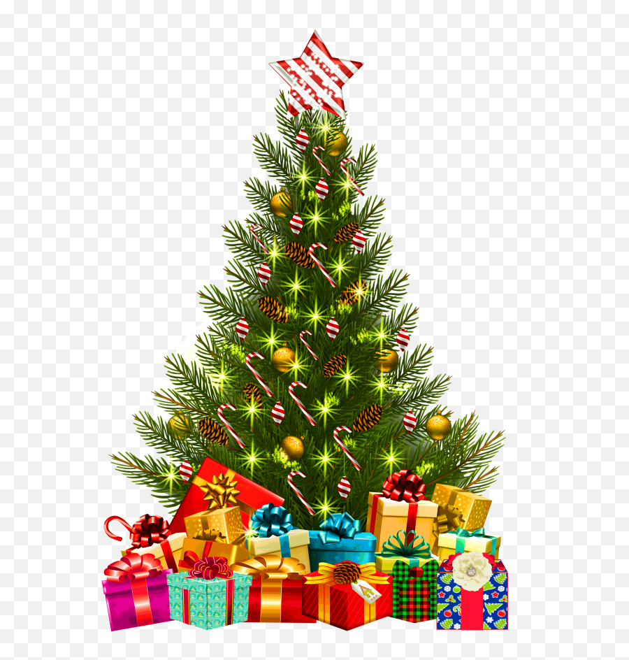 Christmas Tree With Lights - Christmas Tree Png Free,Xmas Tree Png ...
