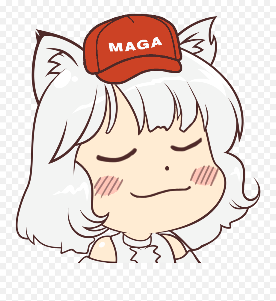 Freetoedit Awoo Maga Trump Anime Animeright Eyesshut - Maga Awoo Png,Maga Png