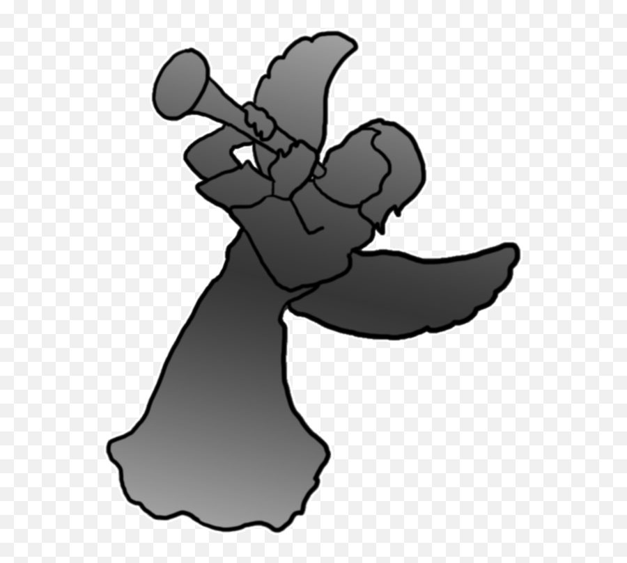 Angel Silhouettes - Trumpet Png,Angel Silhouette Png