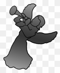 Angel Silhouettes - Trumpet png