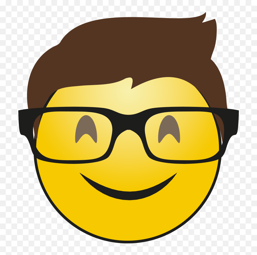 Funny Boy Emoji Png Photo Mart - Happy Face With Glasses,Funny Png