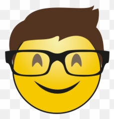 Funny Boy Emoji Png Photo Mart - Happy Face With Glasses