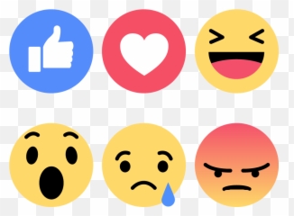 Facebook Emoticons Emoji Faces Vector - Transparent Png