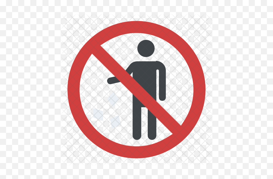 No Littering Sign Icon Of Flat Style - Do Not Litter Signs Png,No Sign Png