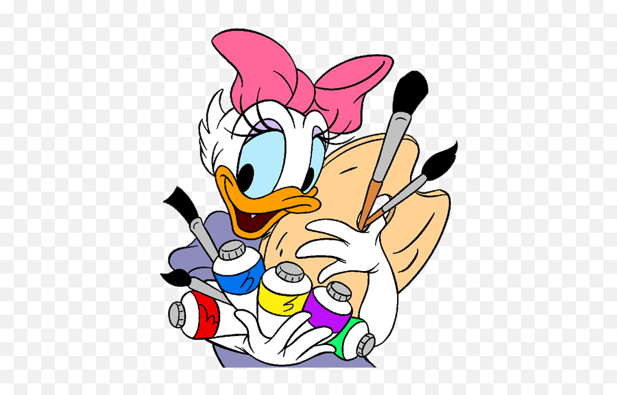 42 Daisy Packing Dai Duck Clip Art Clipartlook - Daisy Duck With Art Png,Daisy Duck Png