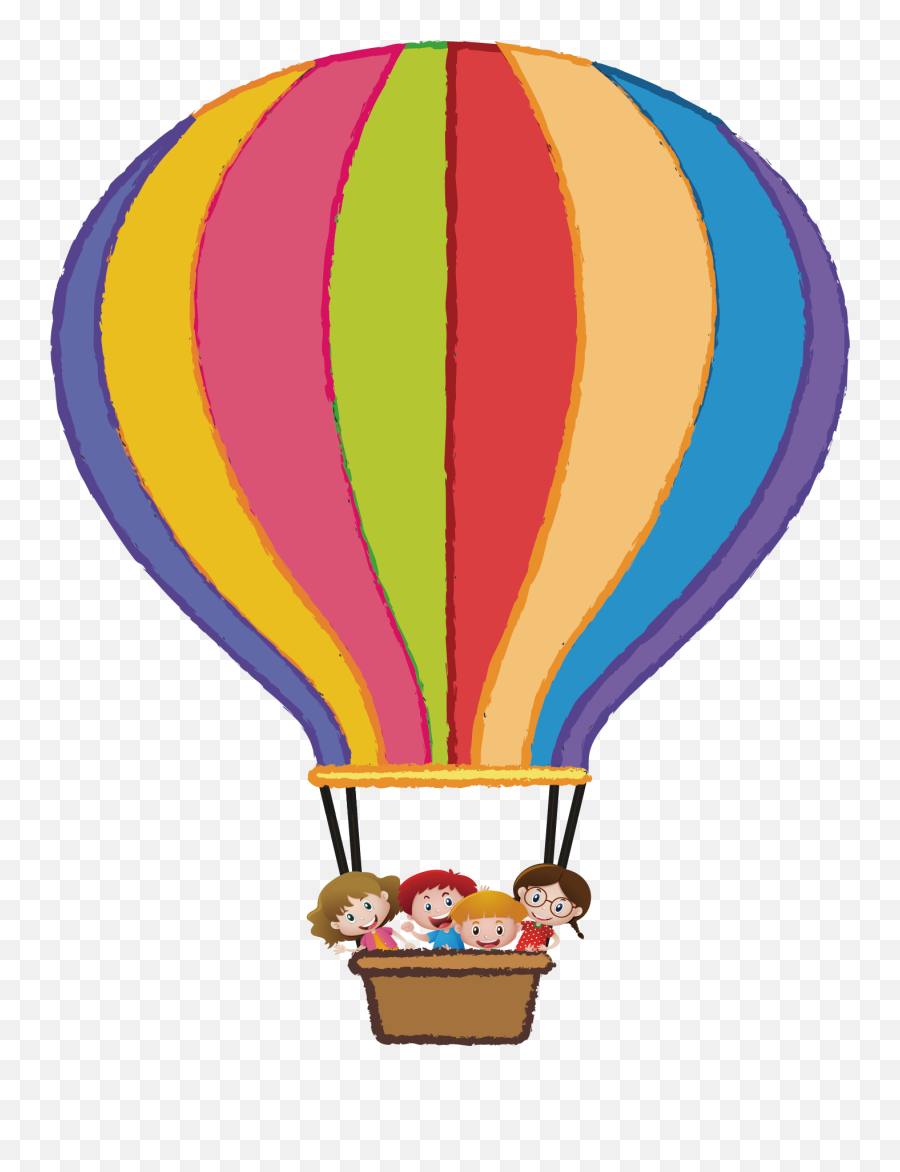 Kids Flying Hot Air Balloon Png - Air Balloon For Kids,Hot Air Balloon Png
