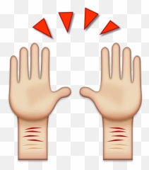 These U0027abused Emojisu0027 Can Help Kids Tell Someone Theyu0027re - Hands Raised Emoji Png,Knife Emoji Png