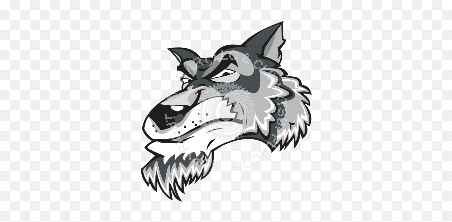 Angry Wolf Head Left Png Logo
