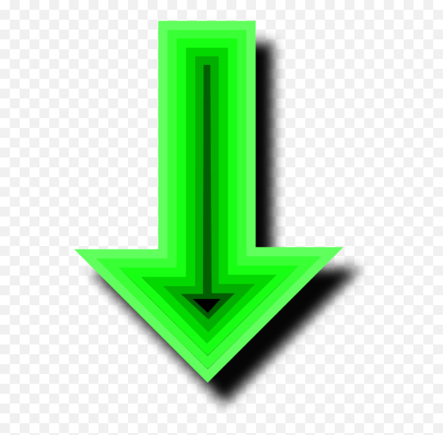 Green Upside Down Arrow - Transparent Green Arrow Pointing Down Png,Green Arrow Png
