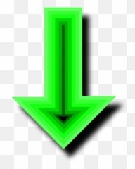 Green Upside Down Arrow - Transparent Pointing png