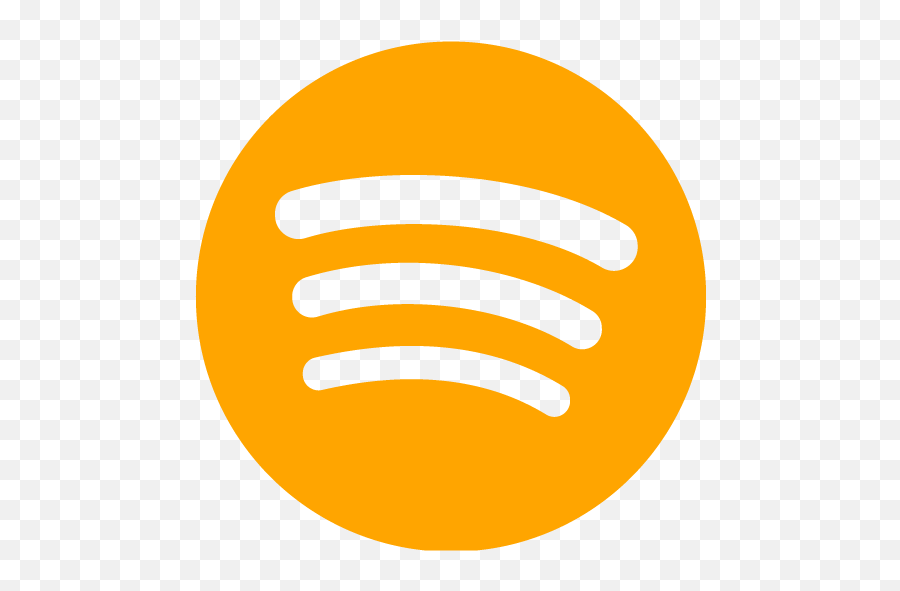 Orange Spotify Icon - Free Orange Site Logo Icons Spotify Icon Blue Png,Transparent Spotify Logo