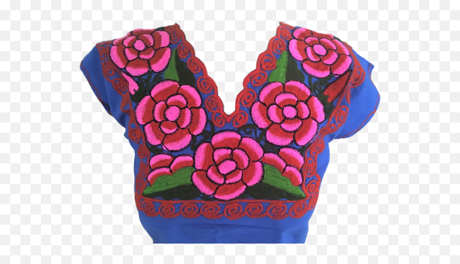 Download Blue Mexican Blouse With - Mexican Blouse Png,Mexican Flowers Png
