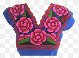 Download Blue Mexican Blouse With - Mexican Blouse Png,Mexican Flowers Png
