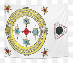 The Magical Circle Of King Solomon Goetia Tapestry - Magical Circle Of King Solomon Png,Magic Circle Png