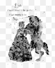 Beauty And The Beast T - Shirt And The Poster png