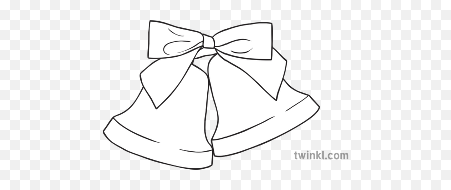 Christmas Bells Black And White 2 Illustration - Twinkl Line Art Png,Christmas Bells Transparent
