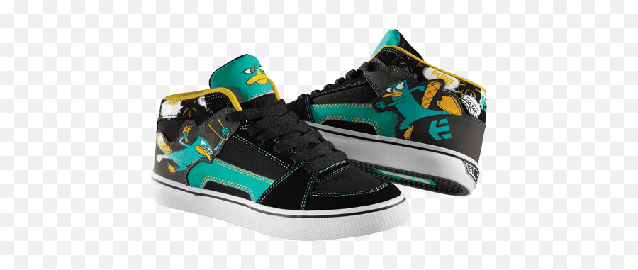 Etnies Phineas And Ferb Collection Lilsugaru0027s Must Haves - Perry The Platypus Shoes Png,Phineas And Ferb Logo