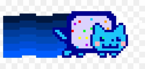 Blue Nyan Cat - Nyan Cat Gif Transparent Png,Nyan Cat Png