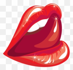 Printed Vinyl Sexy Lips With Tongue Stickers Factory - Vector Cartoon Licking Lips Png,Tongue Transparent