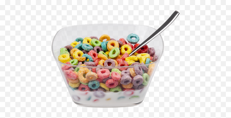 Cereal Png Pic - Bowl Of Fruit Loops Cereal,Cereal Bowl Png