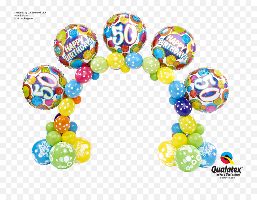 Balloon Transparent 50th Birthday - Balloon Full Size Png Qualatex,Birthday Balloons Transparent