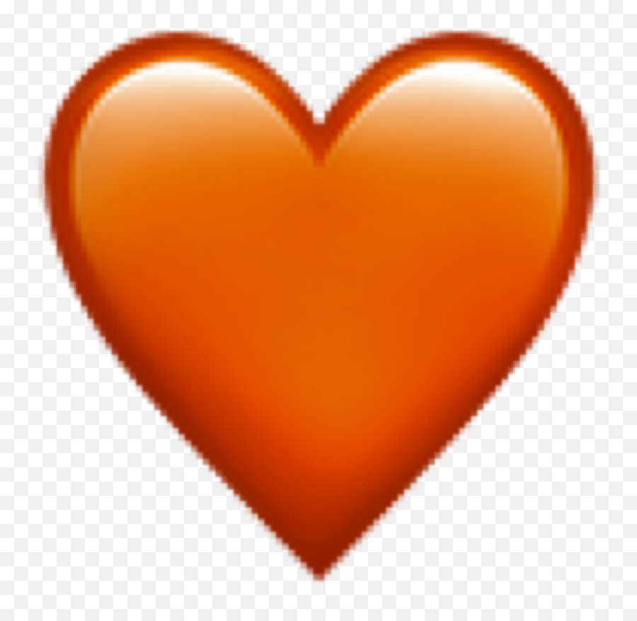 Orange - Ios Heart Emoji Orange Png,Orange Heart Png