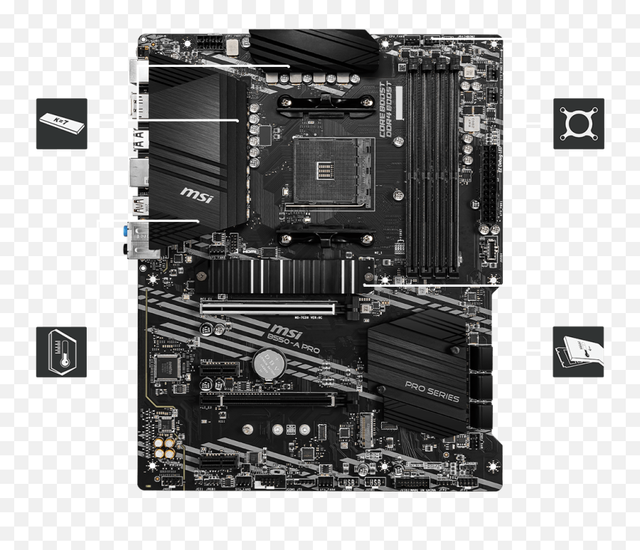 B550 - Msi B550 A Pro Atx Am4 Motherboard Png,A&e Logo Png