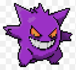 Gengar By Insomnimatic - Gastly Haunter Pixel Art png