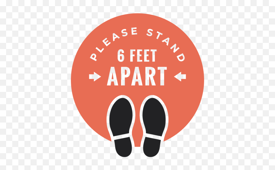 6 Feet Apart Covid Sign - Transparent Png U0026 Svg Vector File 6 Feet Apart Png,Sign Transparent