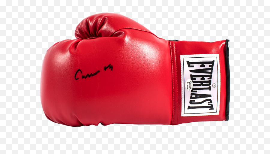 Muhammad Ali Signed Red Everlast Boxing Glove Cassius Clay Signature Edition - Everlast Boxing Gloves Red Png,Boxing Glove Logo