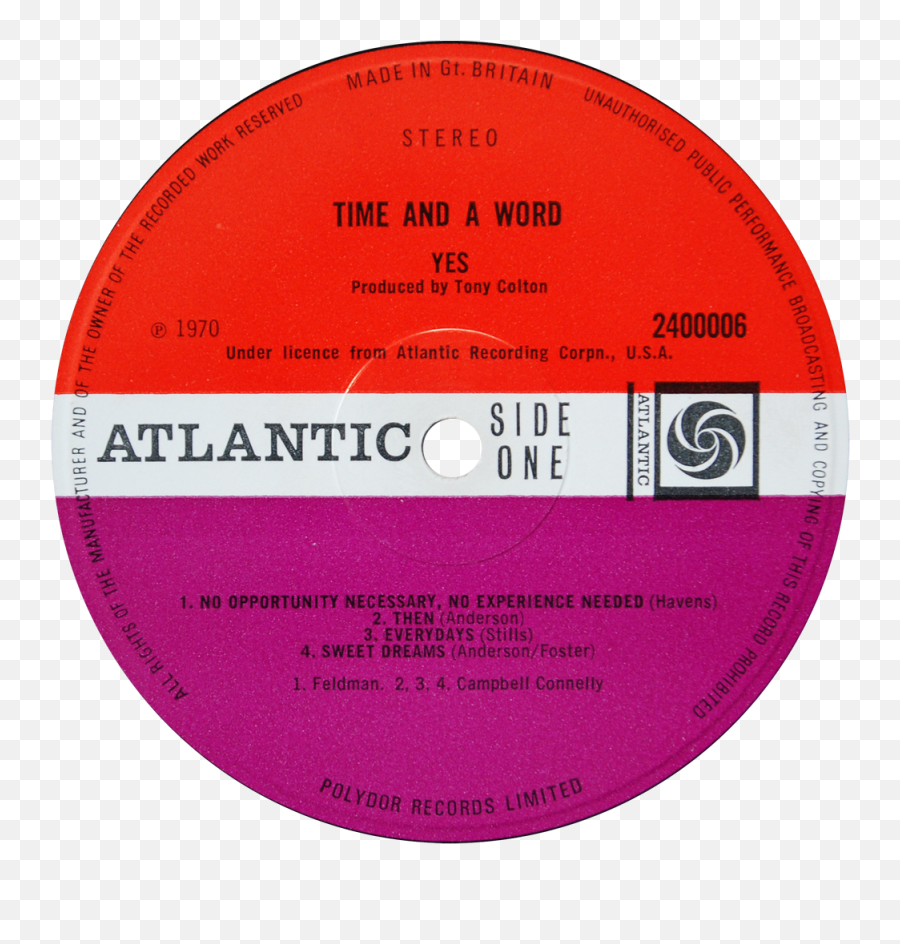 Atlantic - Vinyl Label Circle Png,Atlantic Records Logo