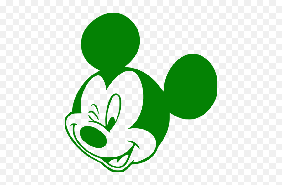 Green Mickey Mouse 24 Icon - Free Green Mickey Mouse Icons Green Mickey Mouse Icon Png,Disney Icon