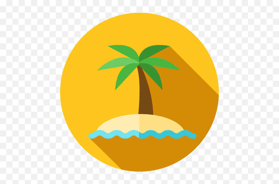 Nature Oasis Island Desert Tropical Palm Tree Icon - Palm Tree Circle Icon Png,Palm Tree Icon