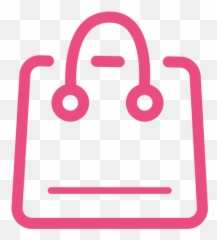 Shopping Bag Icon Stroke Pink - png