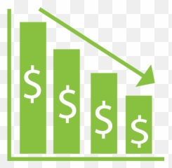 Reduce Costs Icon - Green Reduction png