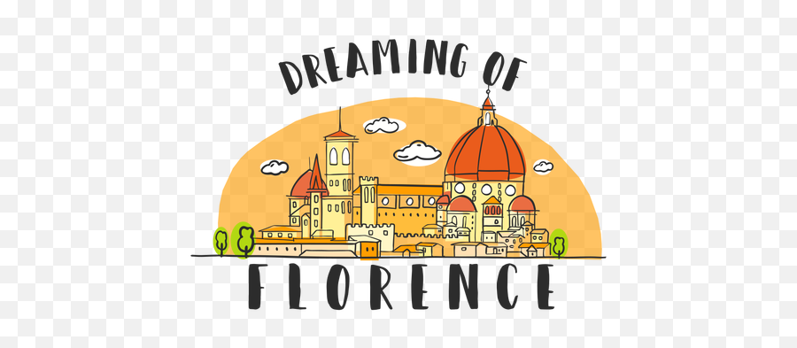 Dreaming Florence Skyline Cartoon - Transparent Png U0026 Svg Florence Png,Dreaming Icon