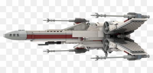 Lego X - Wing Starfighter Classic w Custom Laser Cannons Transparent Background png