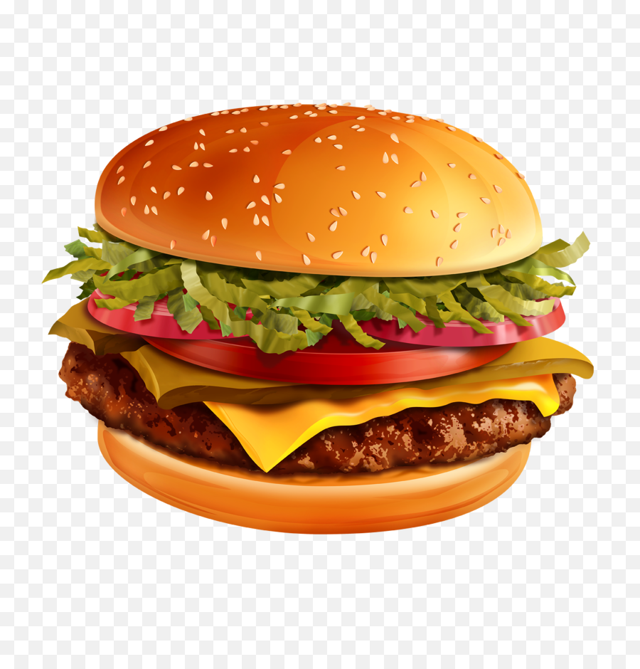 Transparent Burger Vector Png - Transparent Background Burger Png,Burger Png