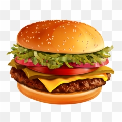 Transparent Burger Vector Png - Transparent Background Burger Png,Burger Png