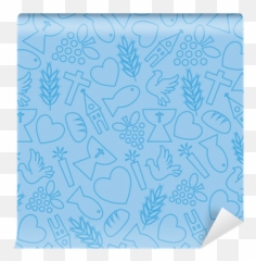 Wall Mural Blue Background With Communion Icons - PIXERSUS png