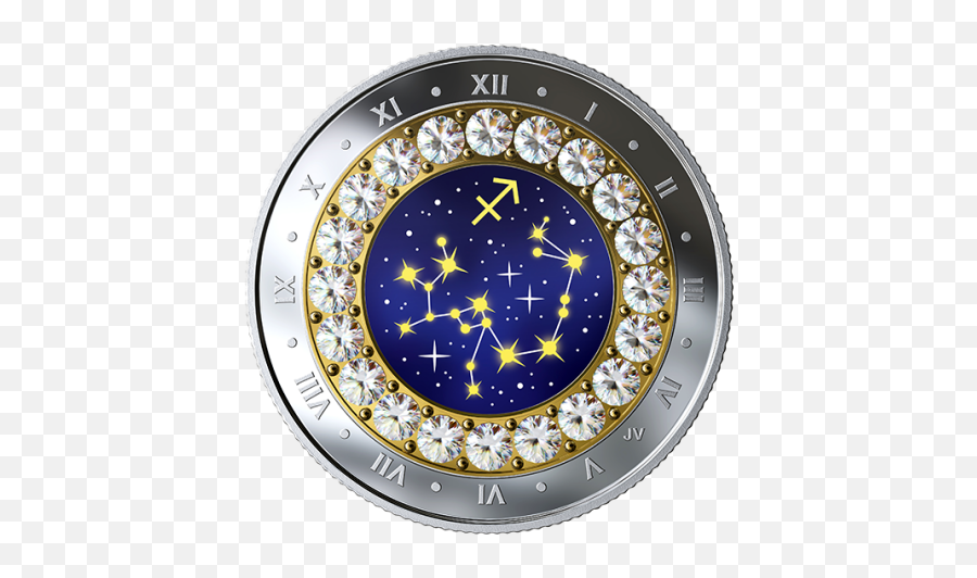 Sagittarius 9999 Silver Coin - Canadian Mint Zodiac Coins Png,Circle Of Stars Png