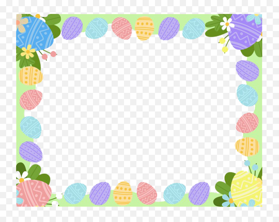 Easter Eggs Border Png Transparent Image Mart - Transparent Background Easter Borders,Purple Border Png