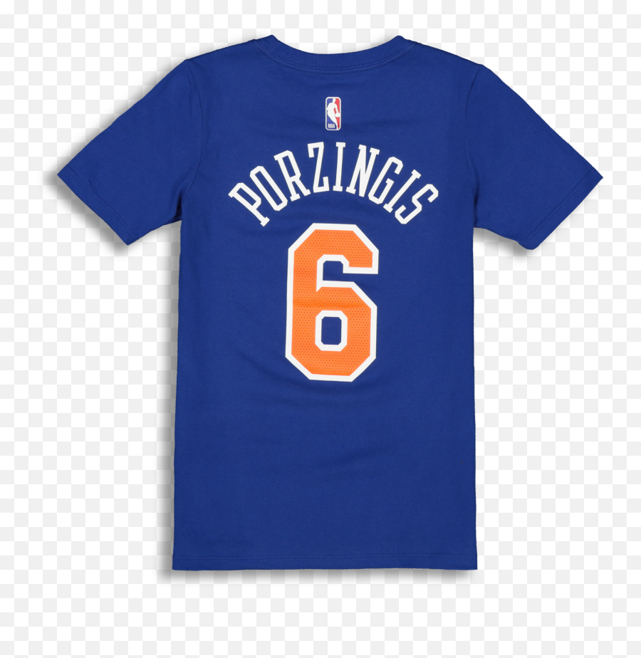 Nike Boys New York Knicks Kristaps Porziis 6 Icon Nu0026n Tee Royal - Michael Jordan Jersey Png,Knicks Logo Png