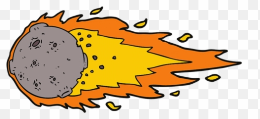 Cartoon Asteroid Transparent Png - Meteorite Drawing