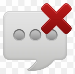 Message Bubble Delete Icon Free Download As Png And Ico - Anti Message Icon