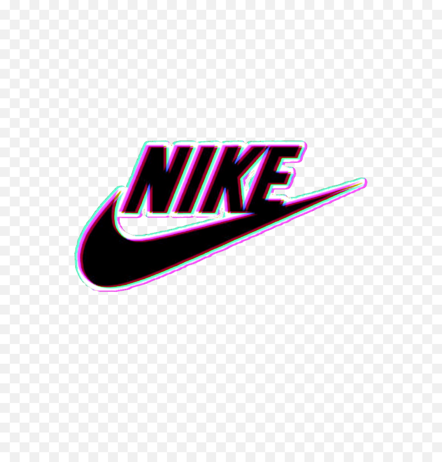 Nike Black Clothes Glitch Text Tumblr Png Logo