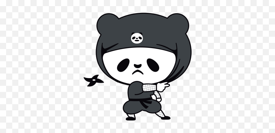 Download Panda Ninja Panzo Messages Sticker - 0 Panda Ninja Panda Ninja Panzo Logo Png,Ninja Transparent Background