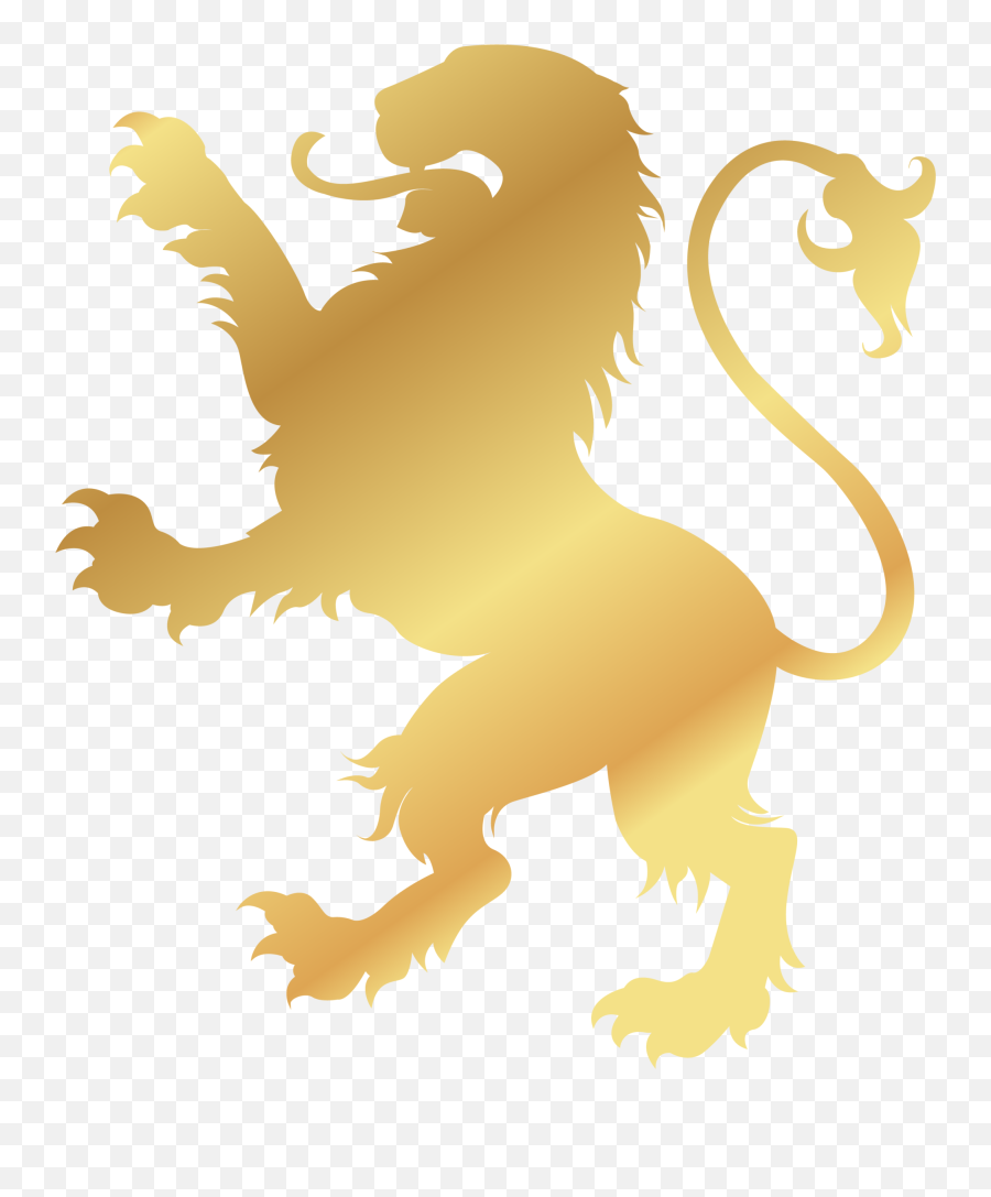 Lion Logo Gold Symbol - Golden Noble Lion Png Download Gold Lion Png,Lion Png Logo