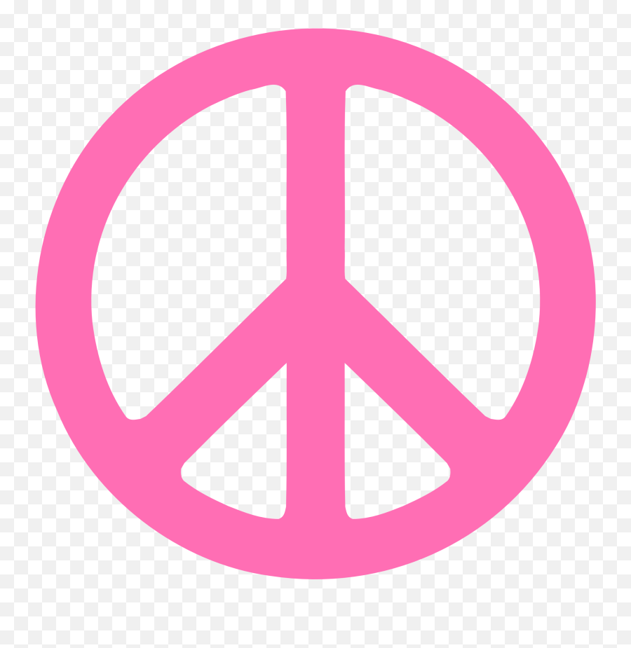 Pink - Peace Sign Clipart Pink Peace Sign Pink Peace Sign Clipart Png,Peace Sign Transparent