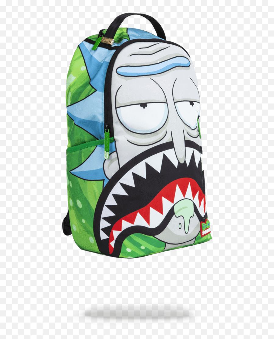 Sprayground - Rick Shark Backpack Painted Bags Sprayground Sprayground Split Camo Backpack Png,Book Bag Png
